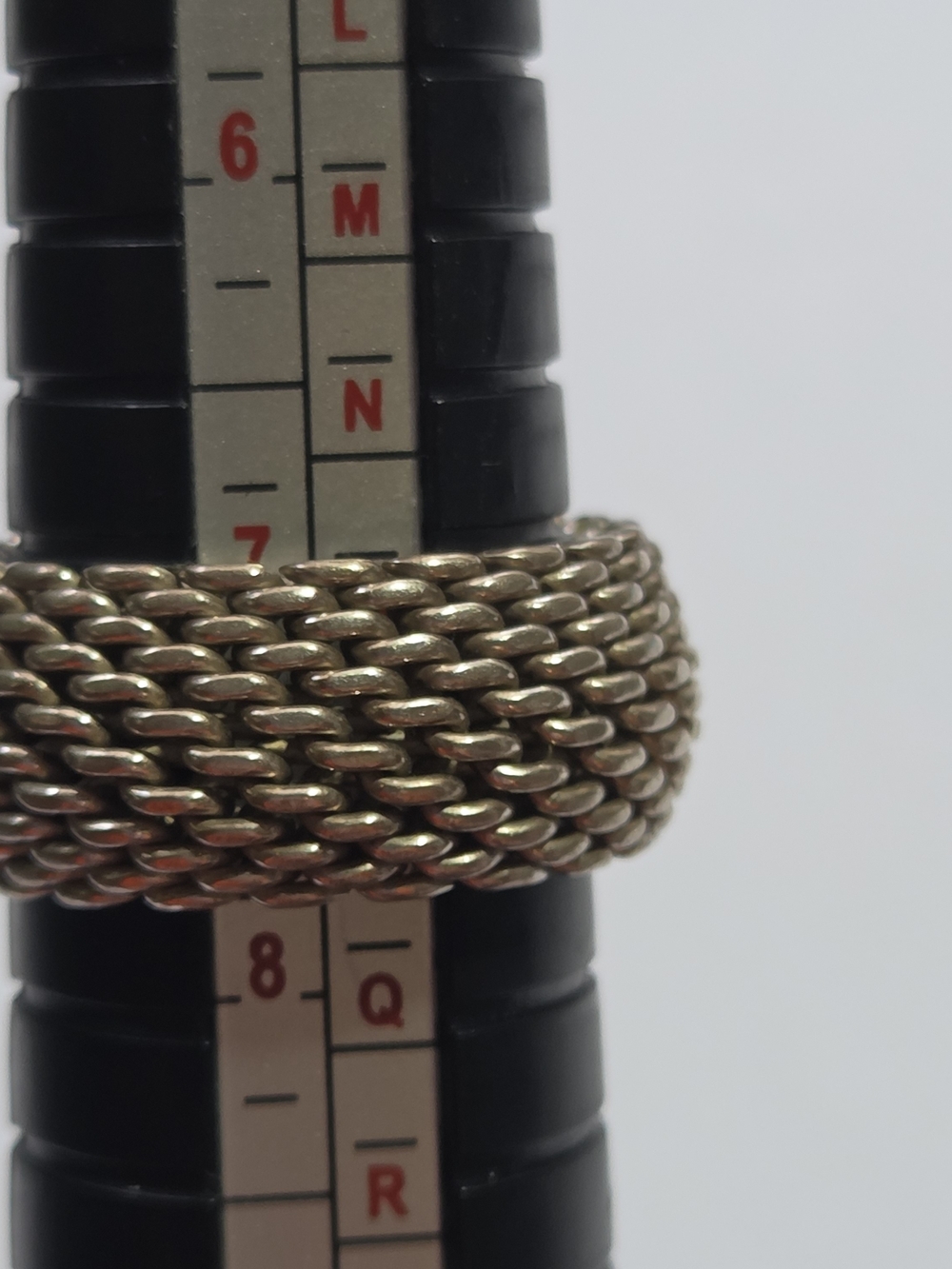 Tiffany And Co SOMERSET Retired Sterling Mesh Ring 7.5